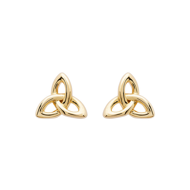 Shanore 14KT Gold Vermeil Stud Trinity Knot Earrings