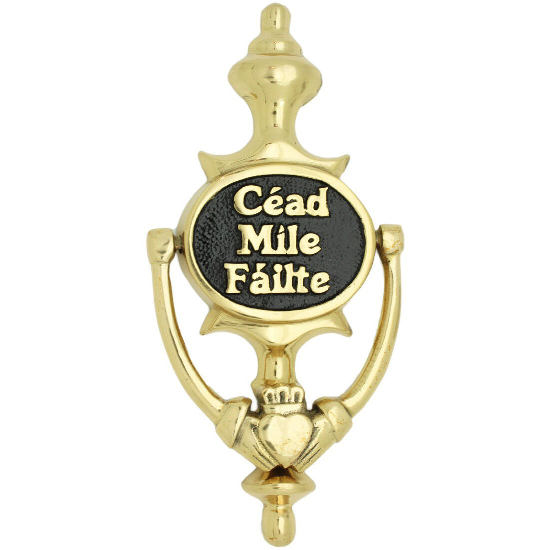 Brass Door Knocker Failte Plain