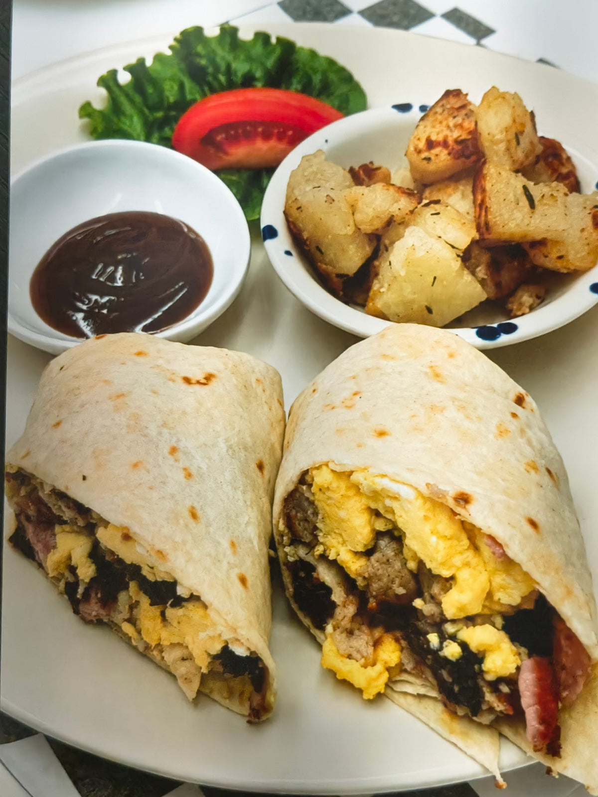 Breakfast burrito from the Cupán Tae café