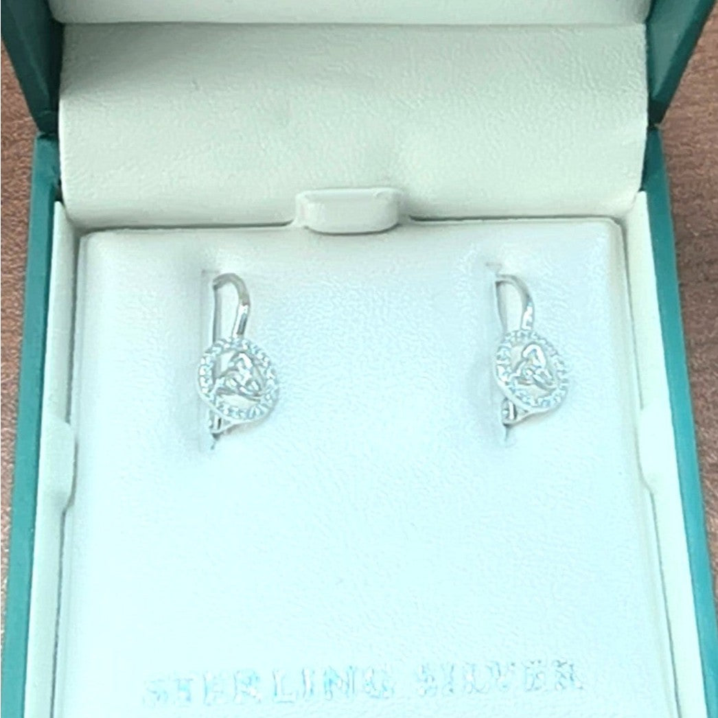 Solvar Sterling Silver Small Round Trinity Earrings