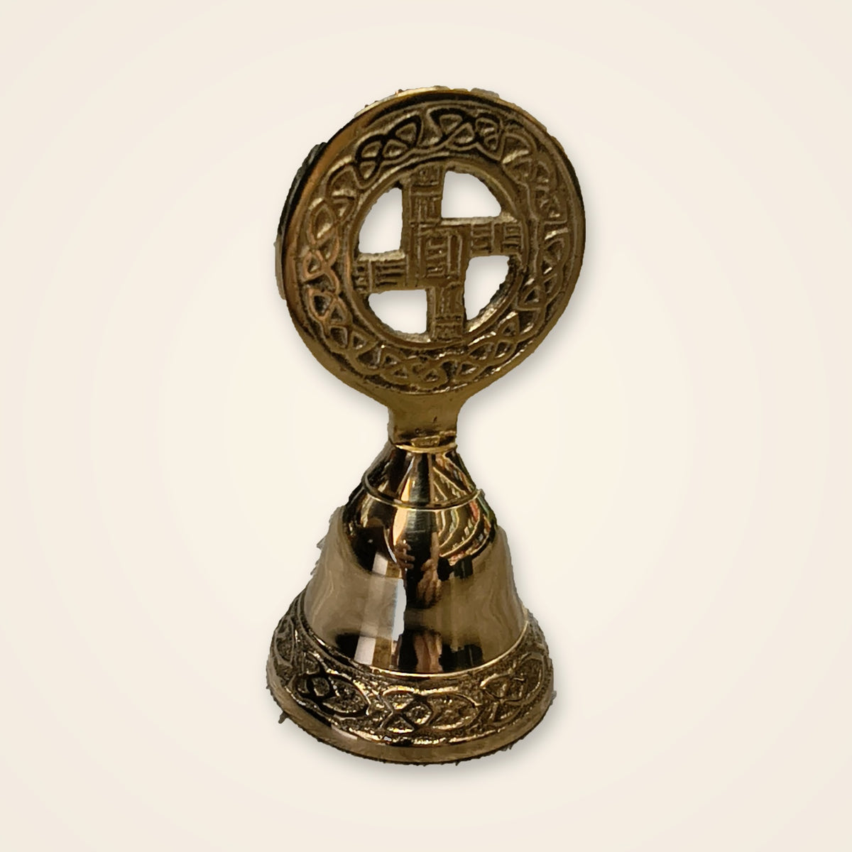 Irish Brass Bell – St. Brigid's Cross