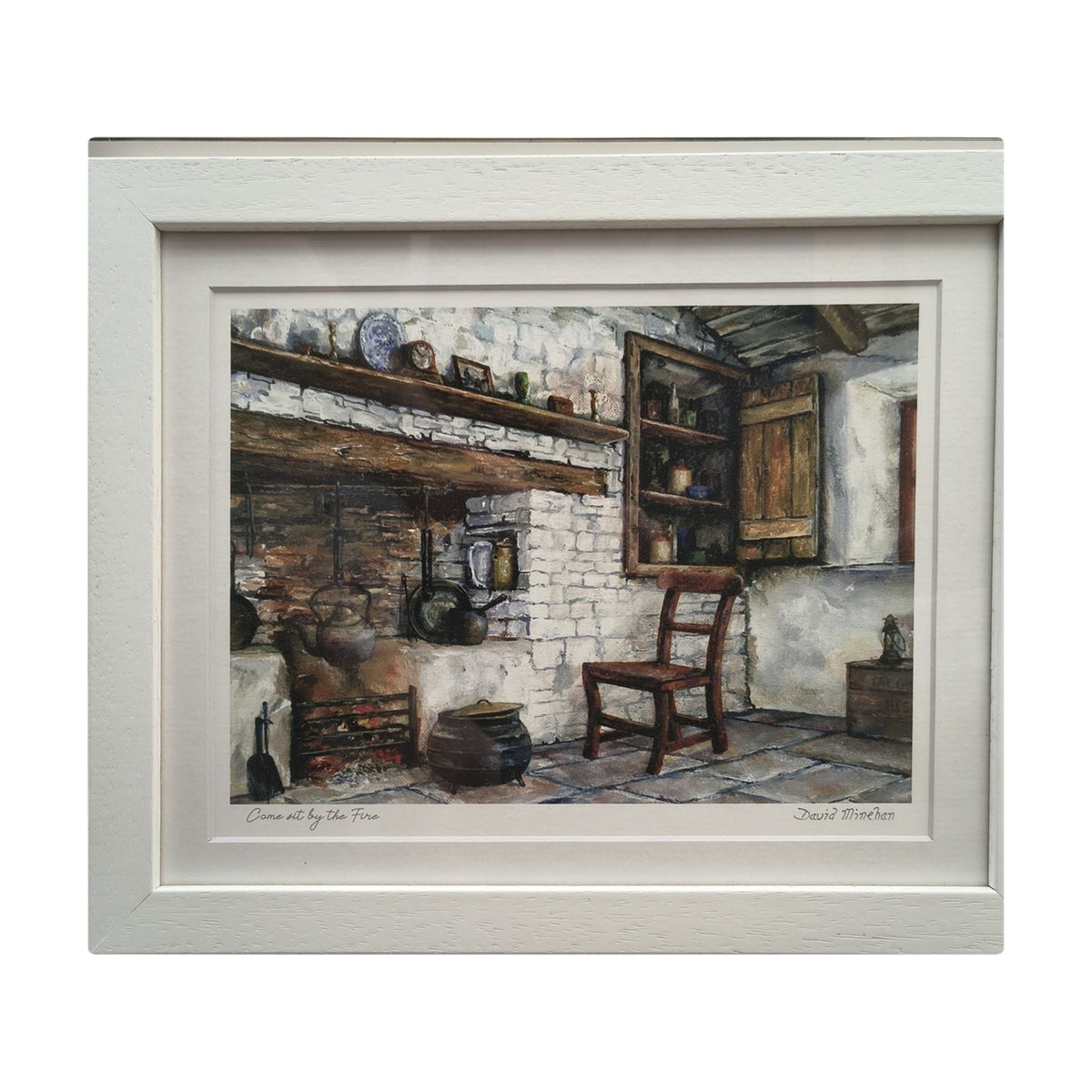 David Minehan framed print – Come Sit by the Fire
