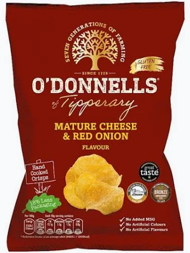 O'Donnells Mature Cheese & Red Onion crisps