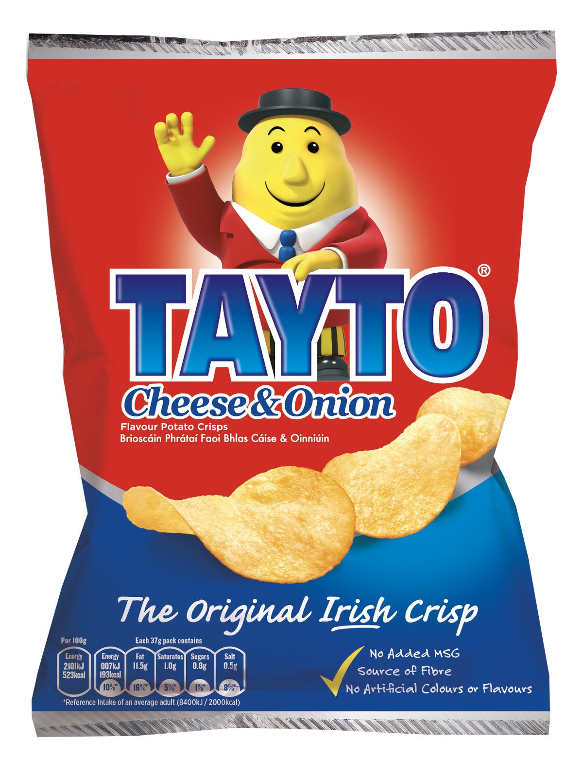 Tayto Cheese & Onion yellow