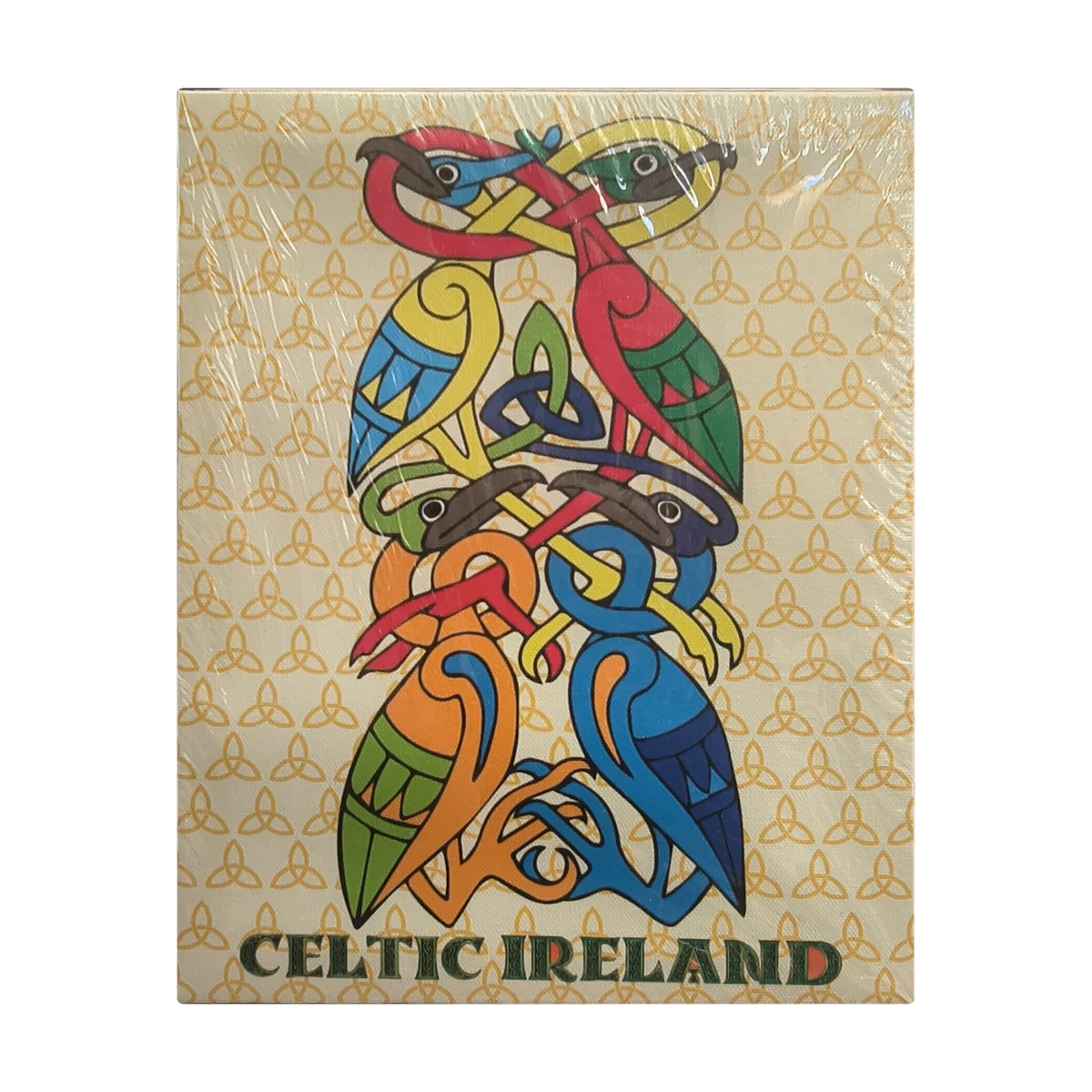 Celtic Ireland Book of Kells birds canvas plaque