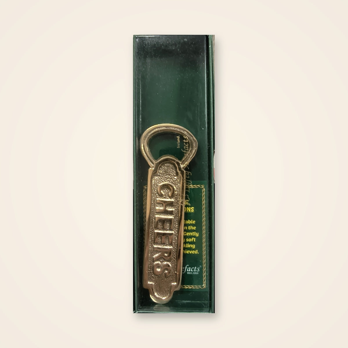 Brass Cheers Bottle Opener