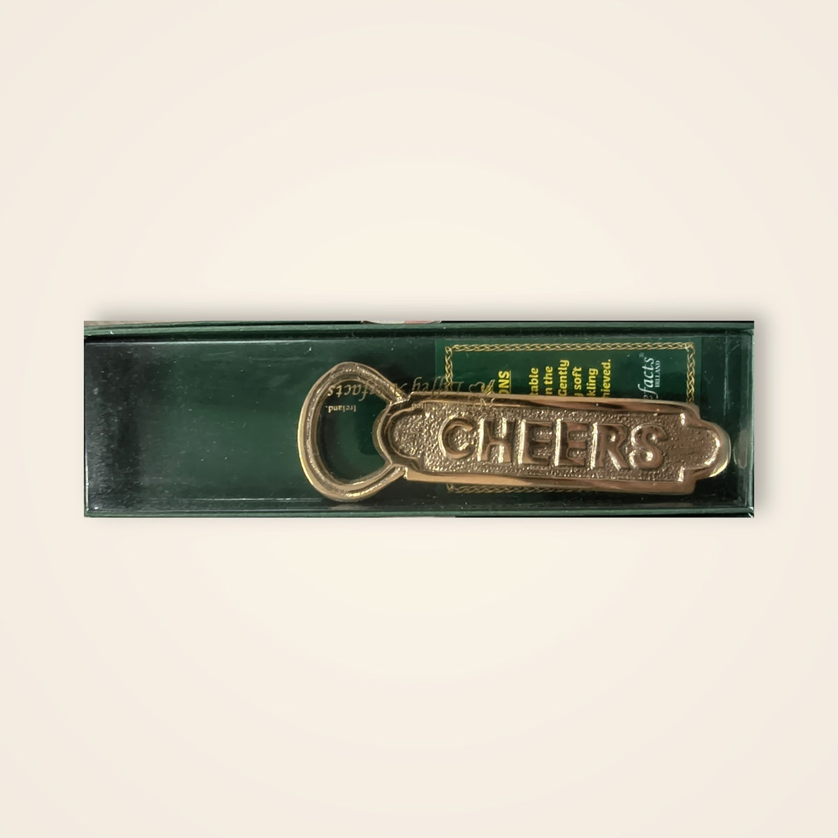 Brass Cheers Bottle Opener (boxed)