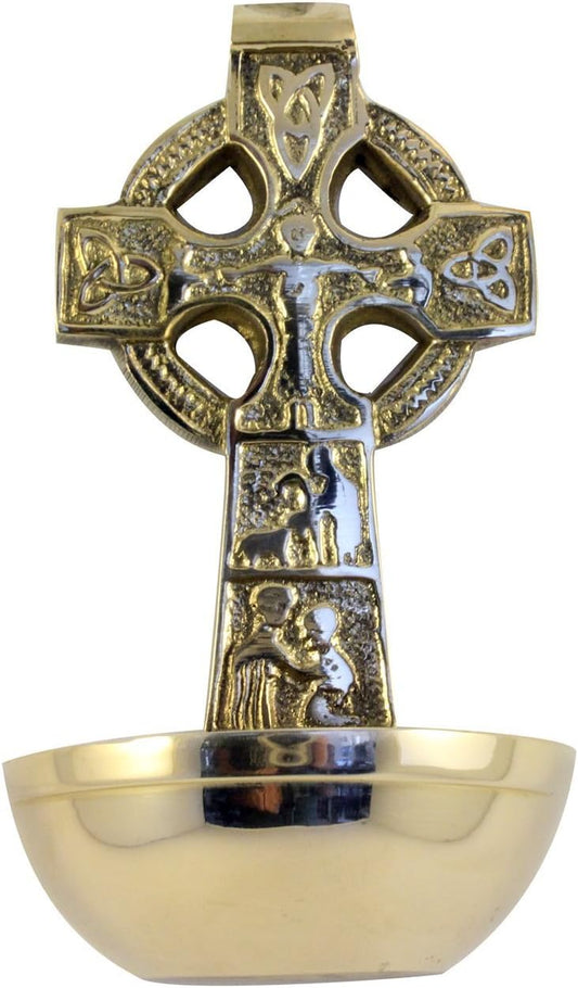 Brass Holy Water Font Small Resurrection