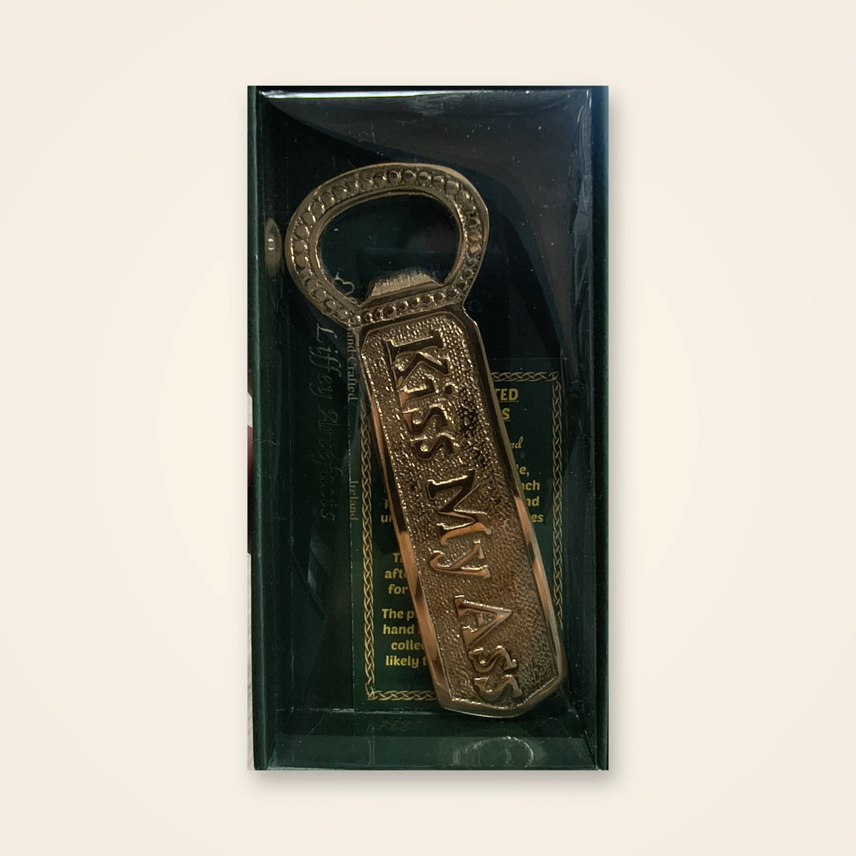 Brass Kiss My Ass Bottle Opener