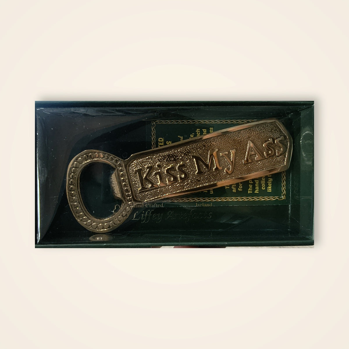 Brass Kiss My Ass Bottle Opener (boxed)
