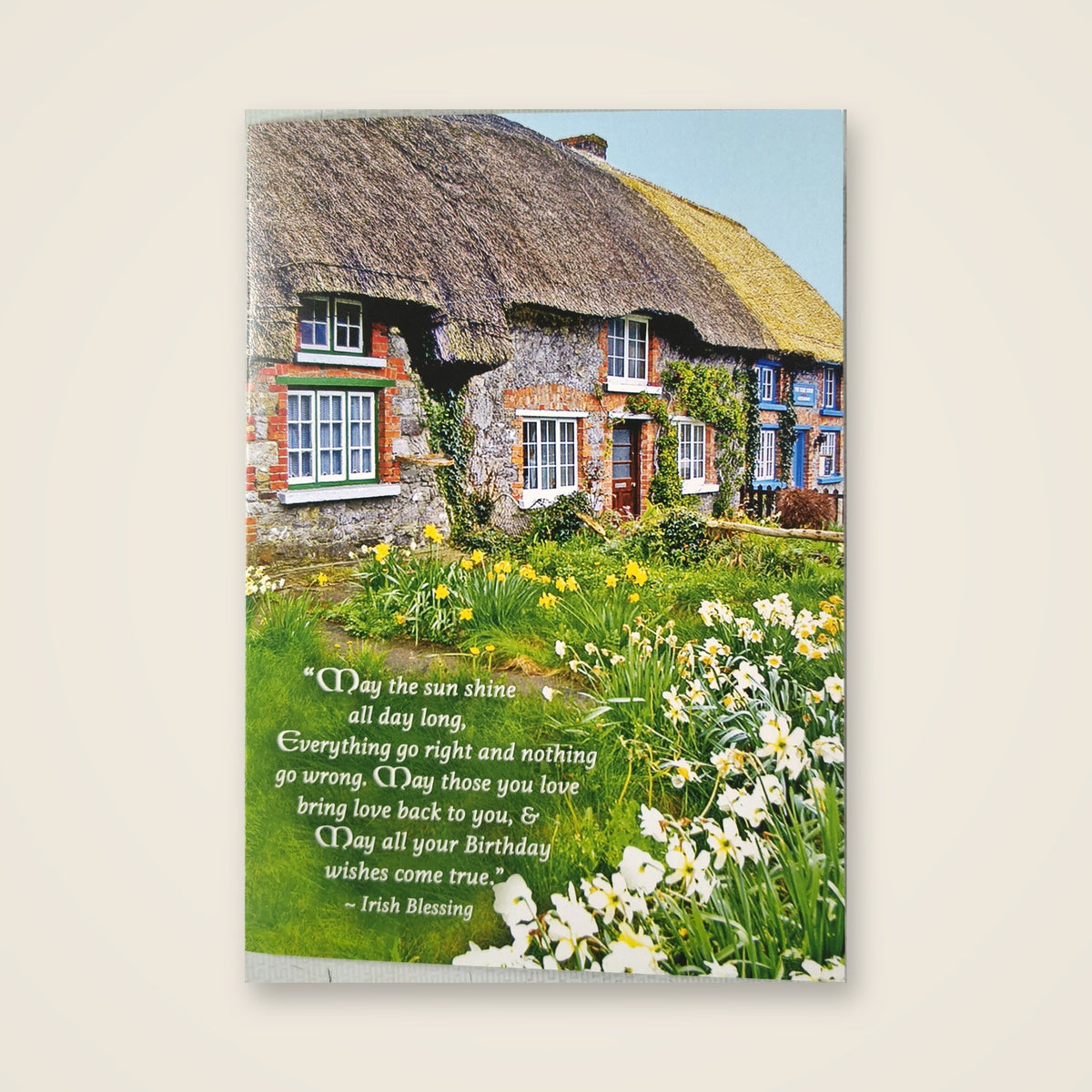 Card – Birthday (Thatched Cottage & Daffodils)