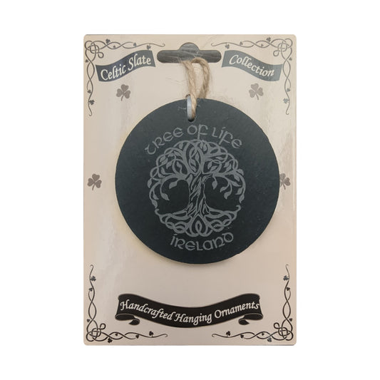 Celtic Slate Tree of Life Ireland hanging ornament