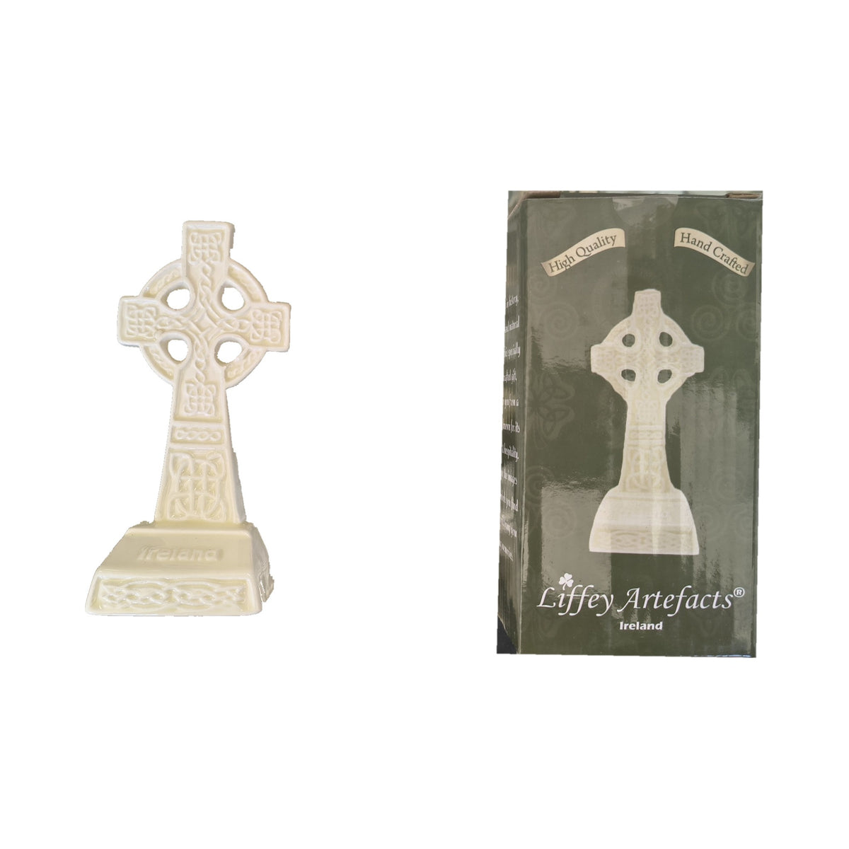 Ceramic Celtic Cross (Free Standing) and gift box