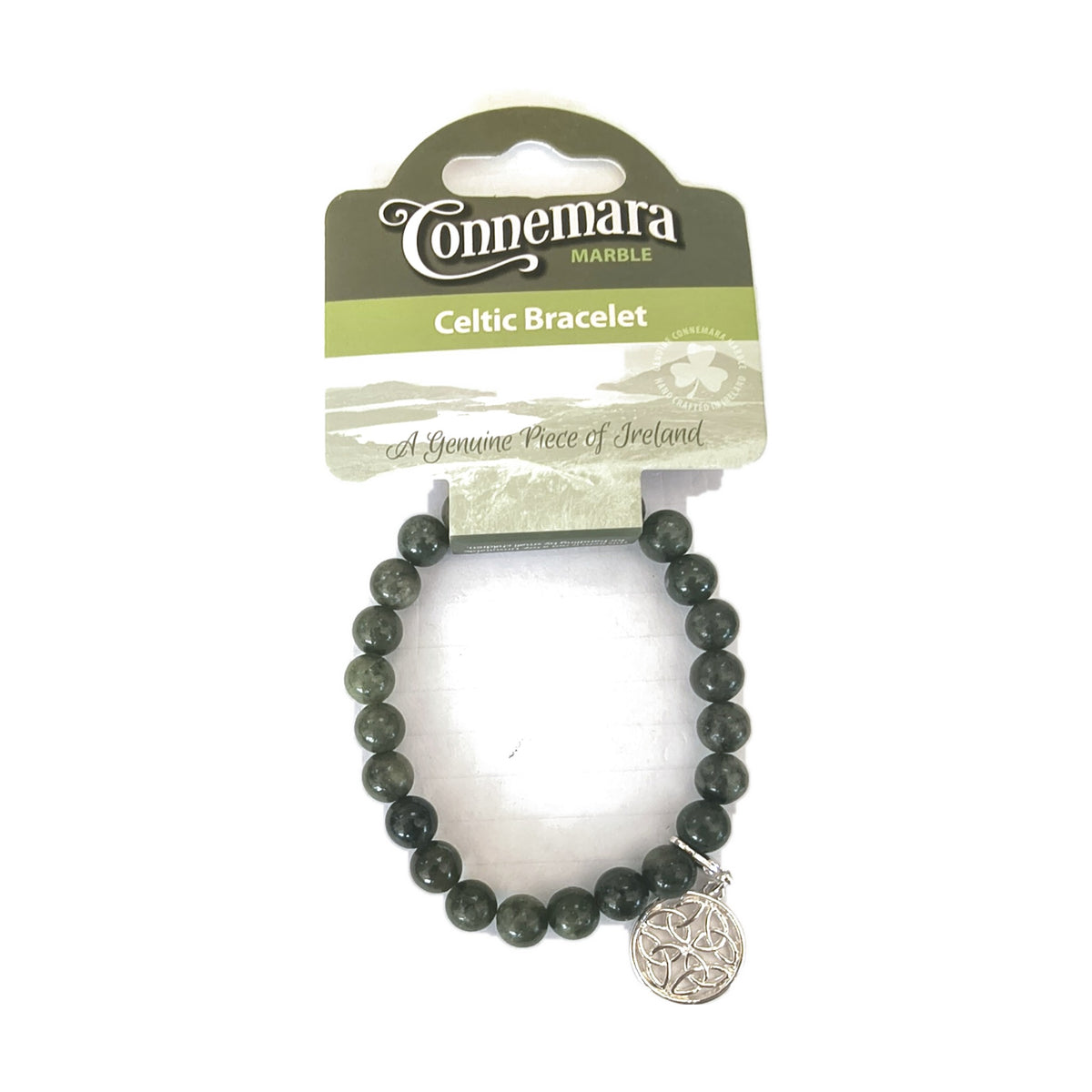 Connemara marble charm bracelet – Celtic Knot, second view