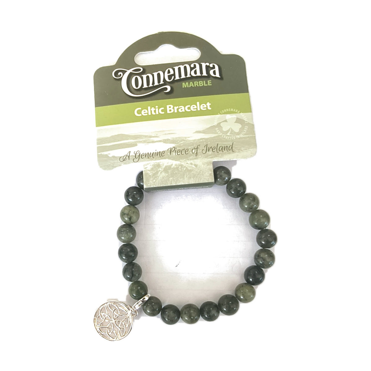 Connemara marble charm bracelet – Celtic Knot