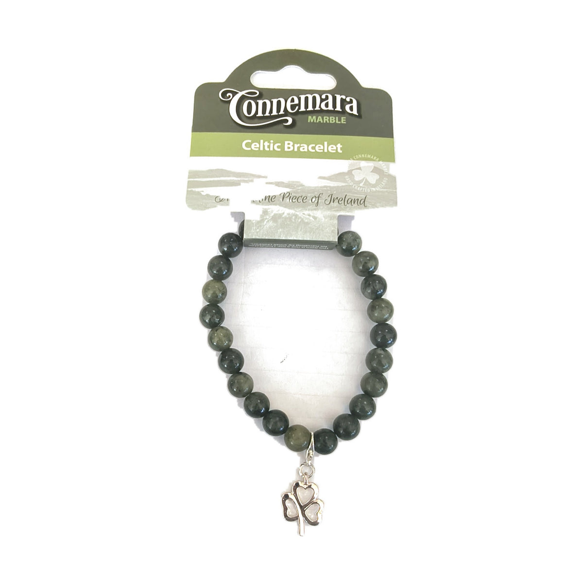 Connemara marble charm bracelet – Shamrock