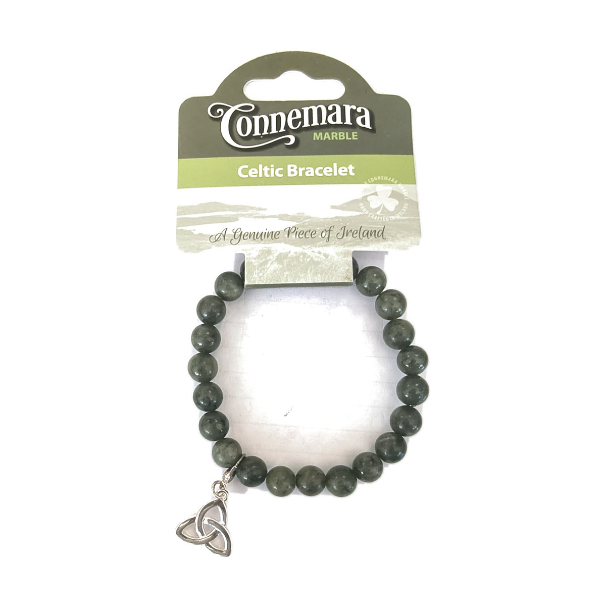 Connemara marble charm bracelet – Trinity Knot
