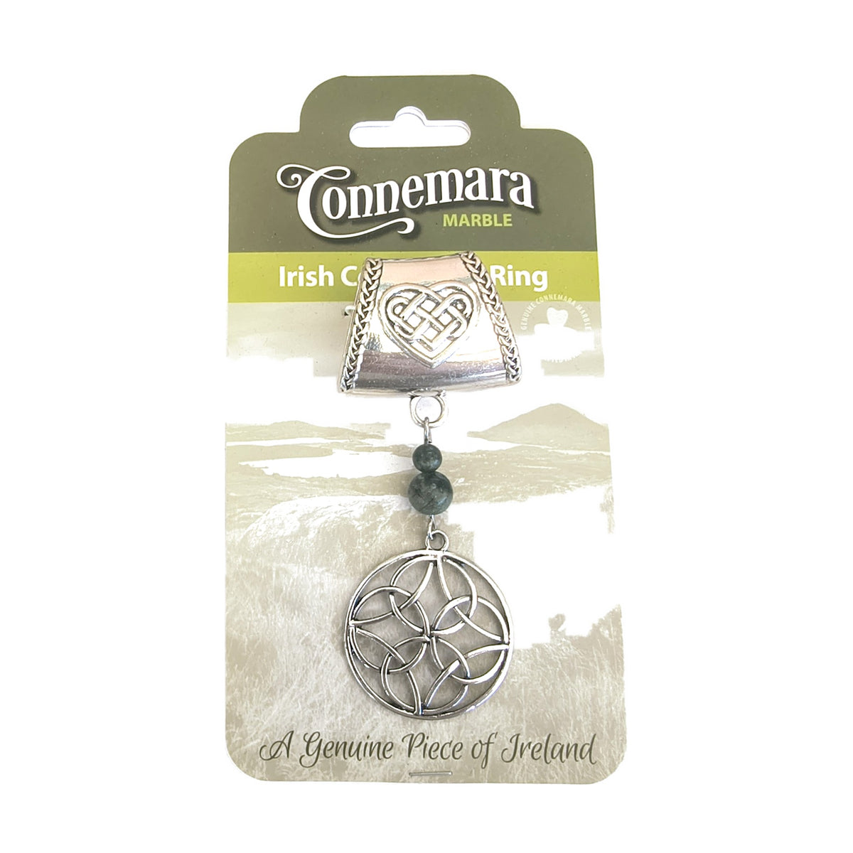 Connemara marble scarf ring – Celtic Knot