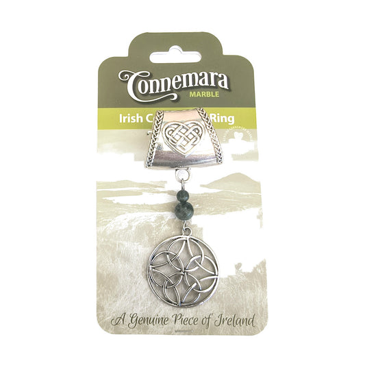 Connemara marble scarf ring – Celtic Knot