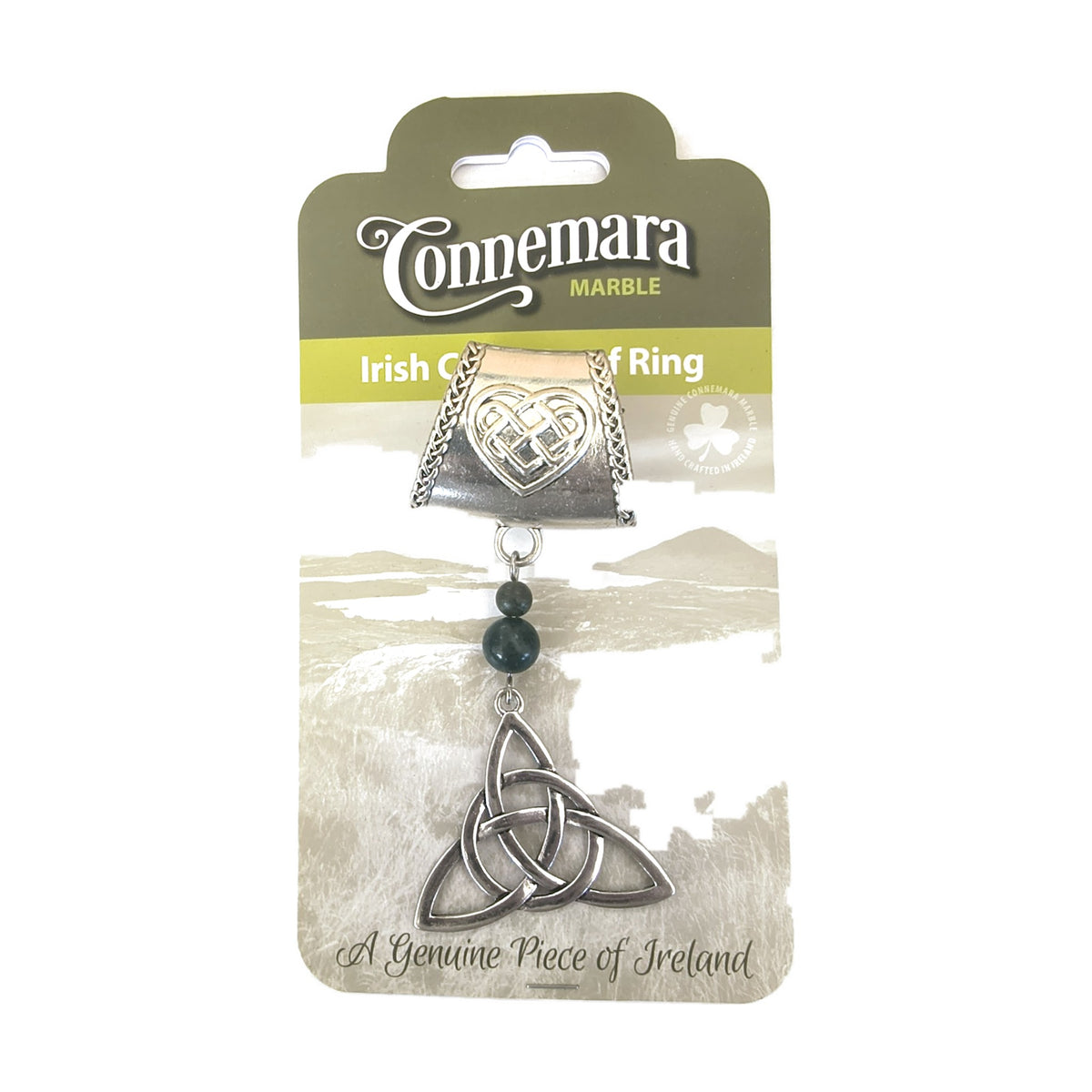 Connemara marble scarf ring – Trinity Knot