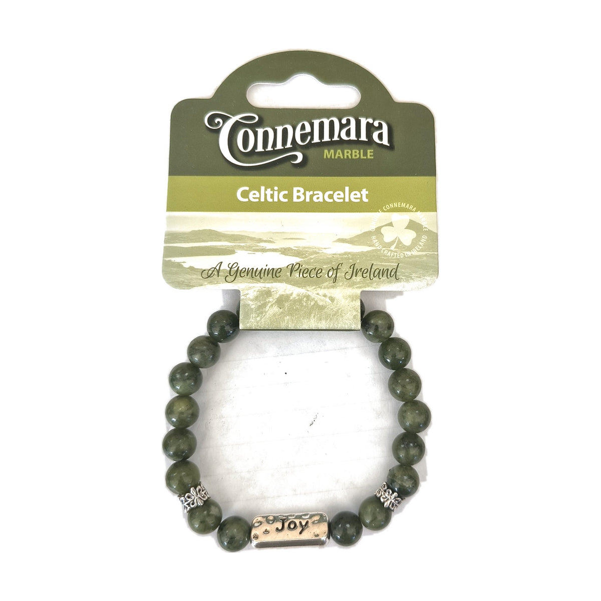 Connemara marble word bracelet – Joy