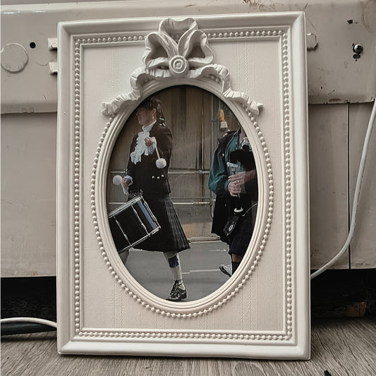 Framed Vintage Bagpiper/Parade Photo (Oval Frame)