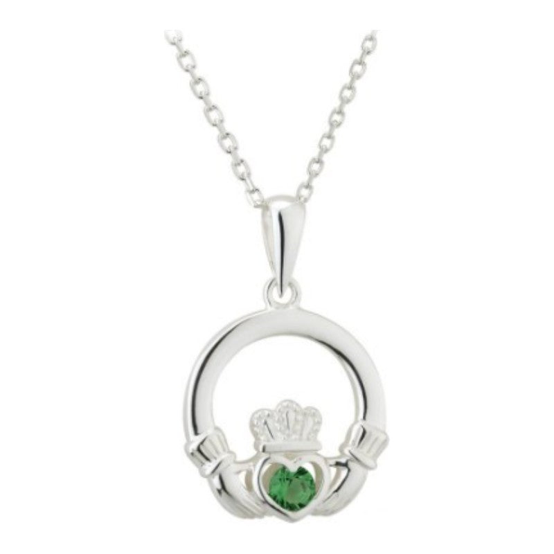 Solvar Claddagh Greenstone Pendant