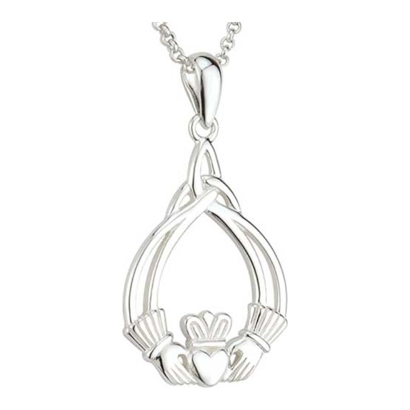 Solvar Sterling Silver Claddagh Pendant