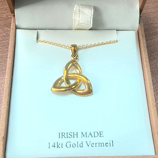 Shanore 14KT Gold Vermeil Trinity Knot Necklace