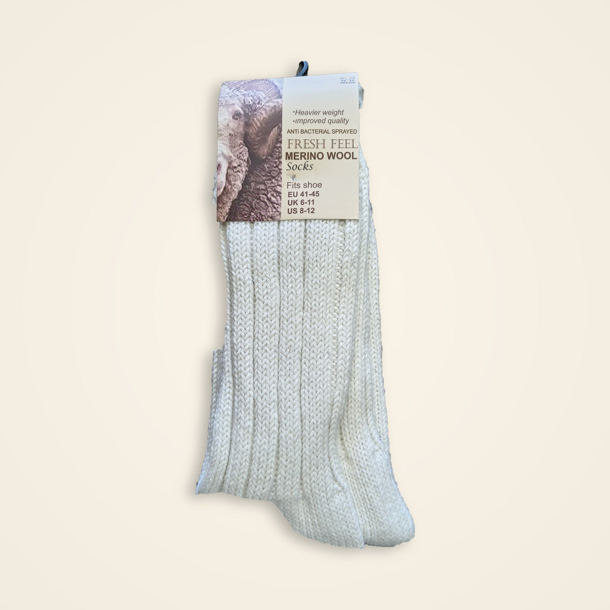 Heavy Weight Ragg Wool Socks – Beige