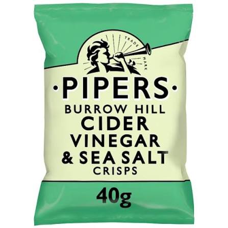 Pipers Cider Vinegar & Sea Salt Crisps 40g