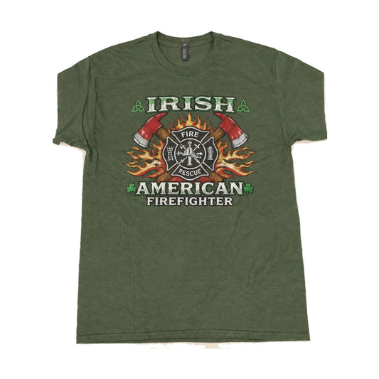 Irish American Firefighter T-Shirt – front