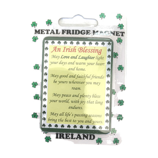 An Irish Blessing – Love and Laughter metal fridge magnet