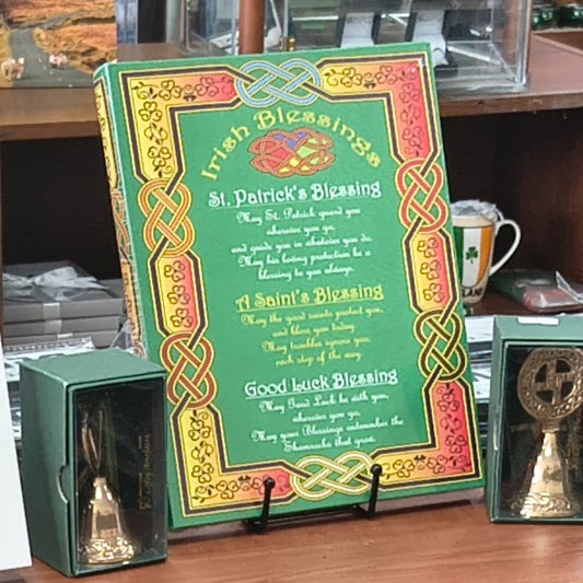 Framed "Irish Blessings" Calligraphy Print