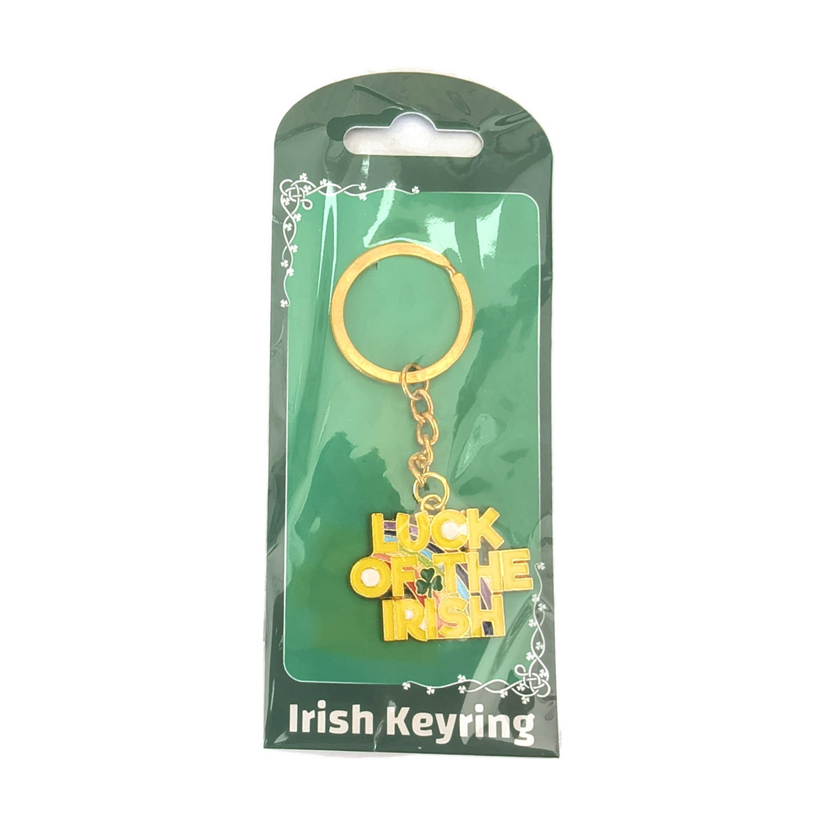 Luck of the Irish enamel keyring