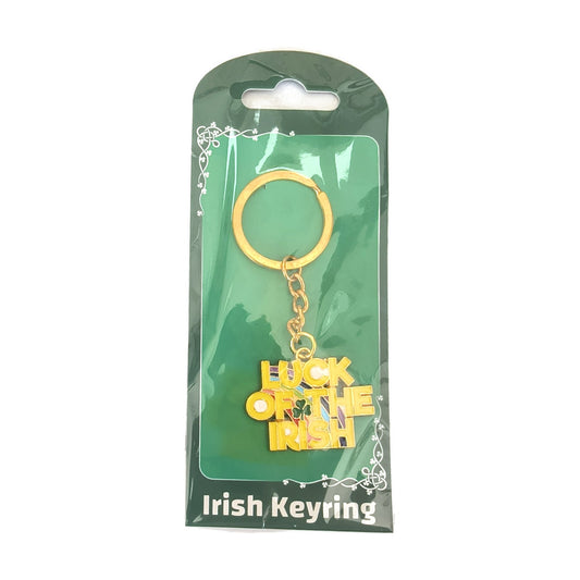 Luck of the Irish enamel keyring