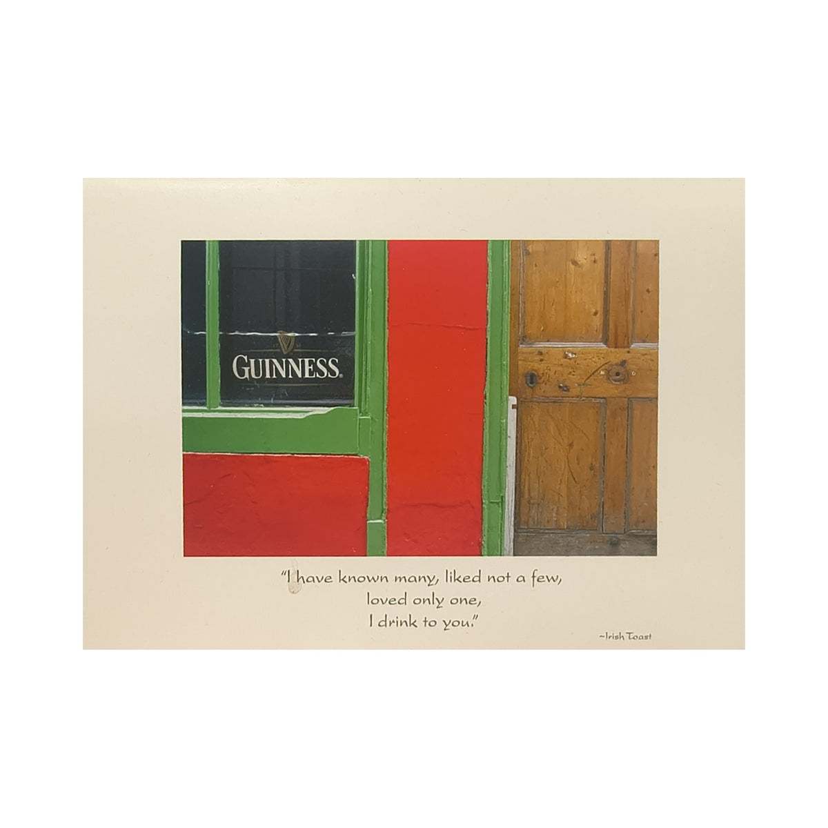 Irish greeting card – I Drink to You