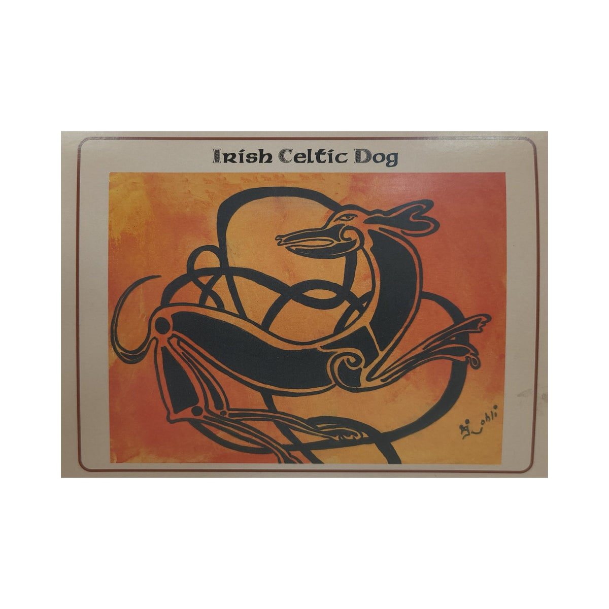 Irish greeting card – Irish Celtic Dog