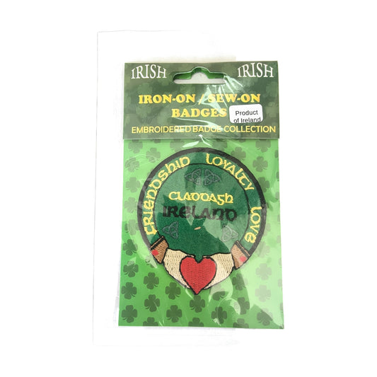 Claddagh Friendship Loyalty Love Ireland embroidered iron-on badge