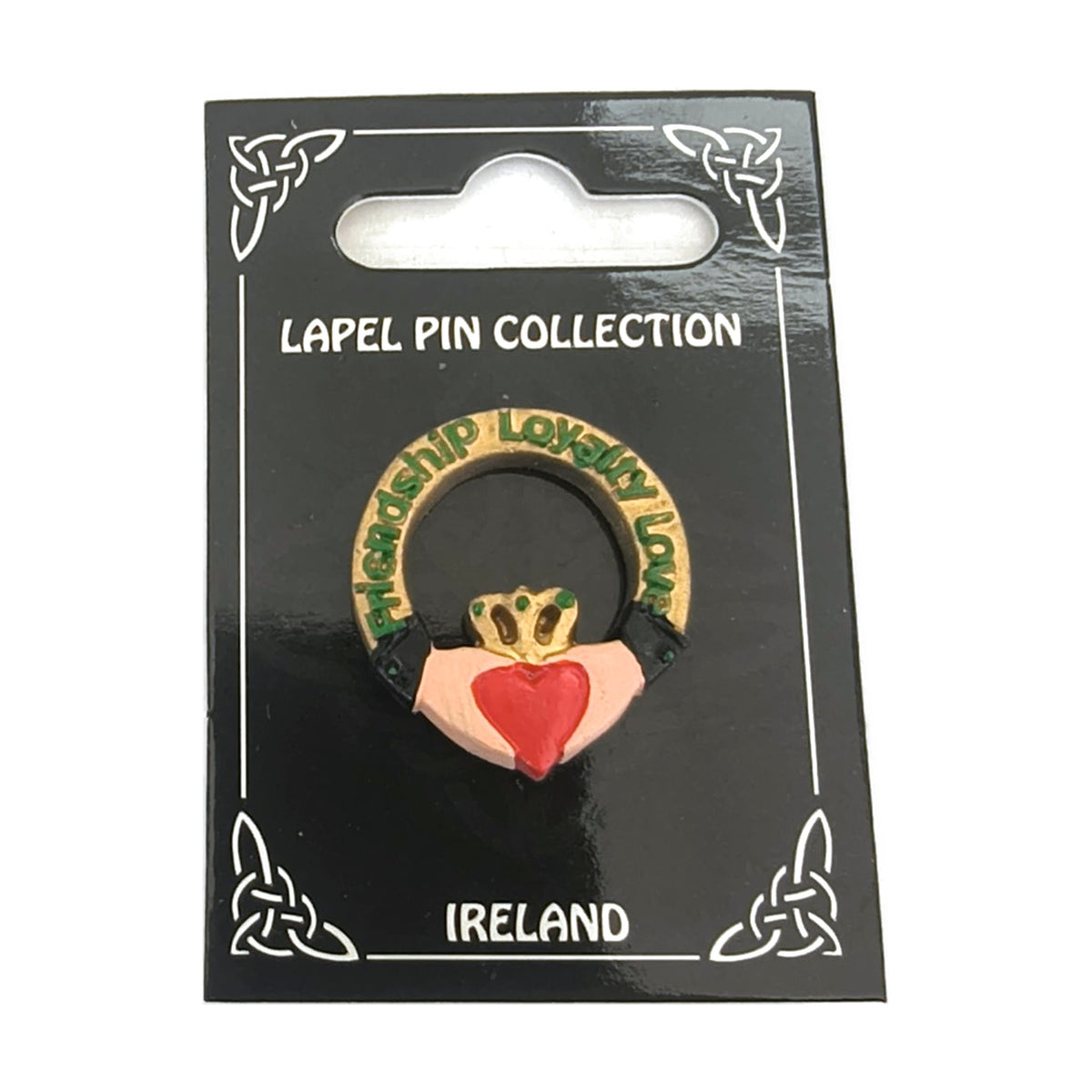 Claddagh Friendship Loyalty Love lapel pin