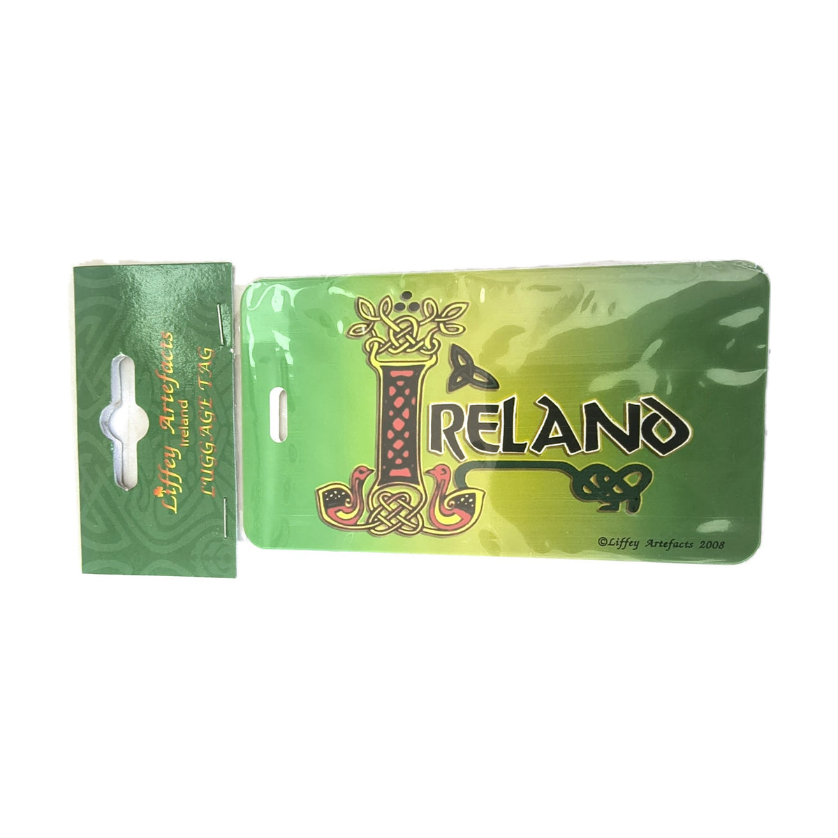 Celtic letter I Ireland luggage tag