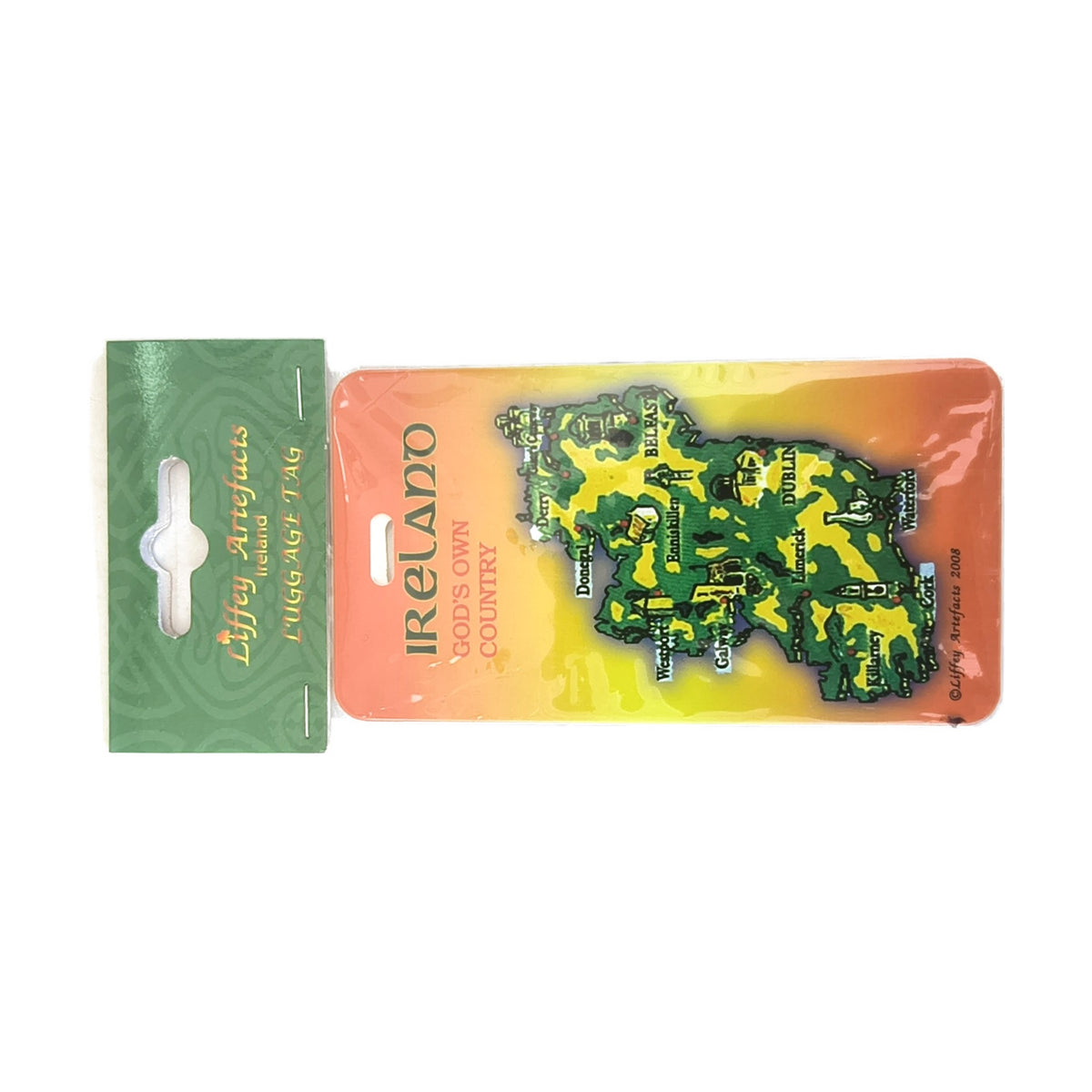Ireland map God's Own Country luggage tag