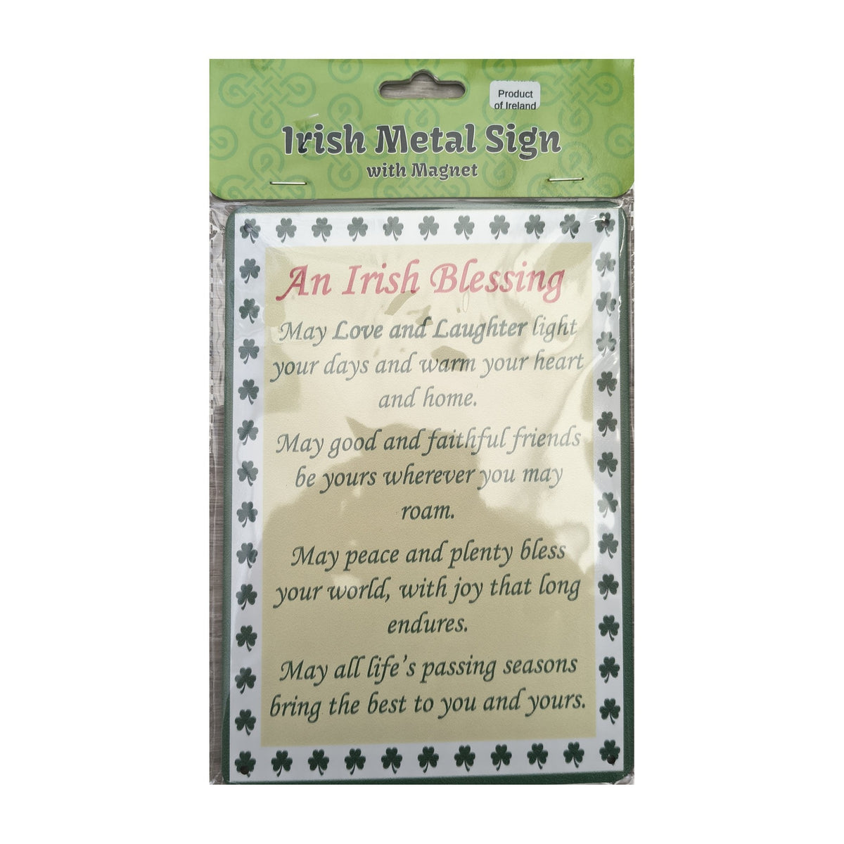An Irish Blessing metal sign with magnet
