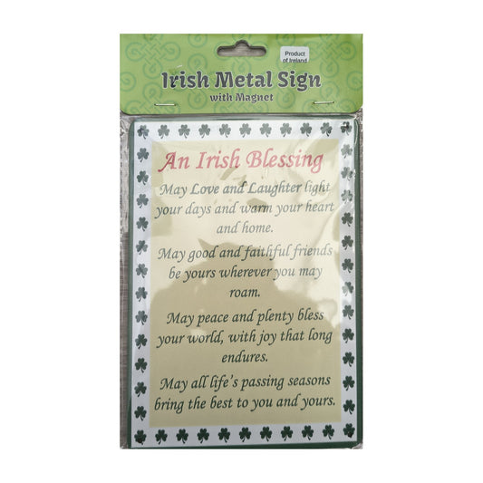An Irish Blessing metal sign with magnet