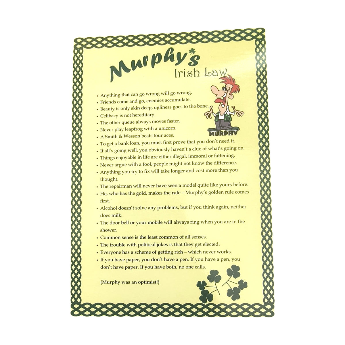 Murphy's Irish Law postcard