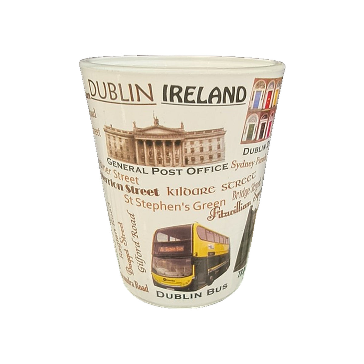 Irish shot glass – Dublin, second angle