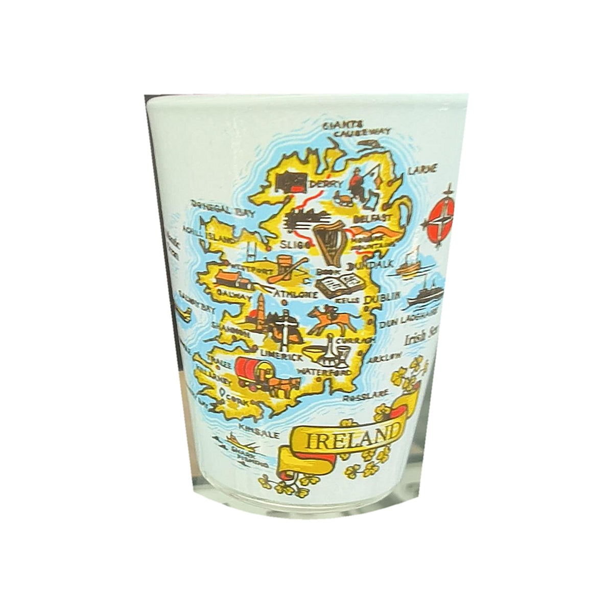 Irish shot glass – Map of Ireland