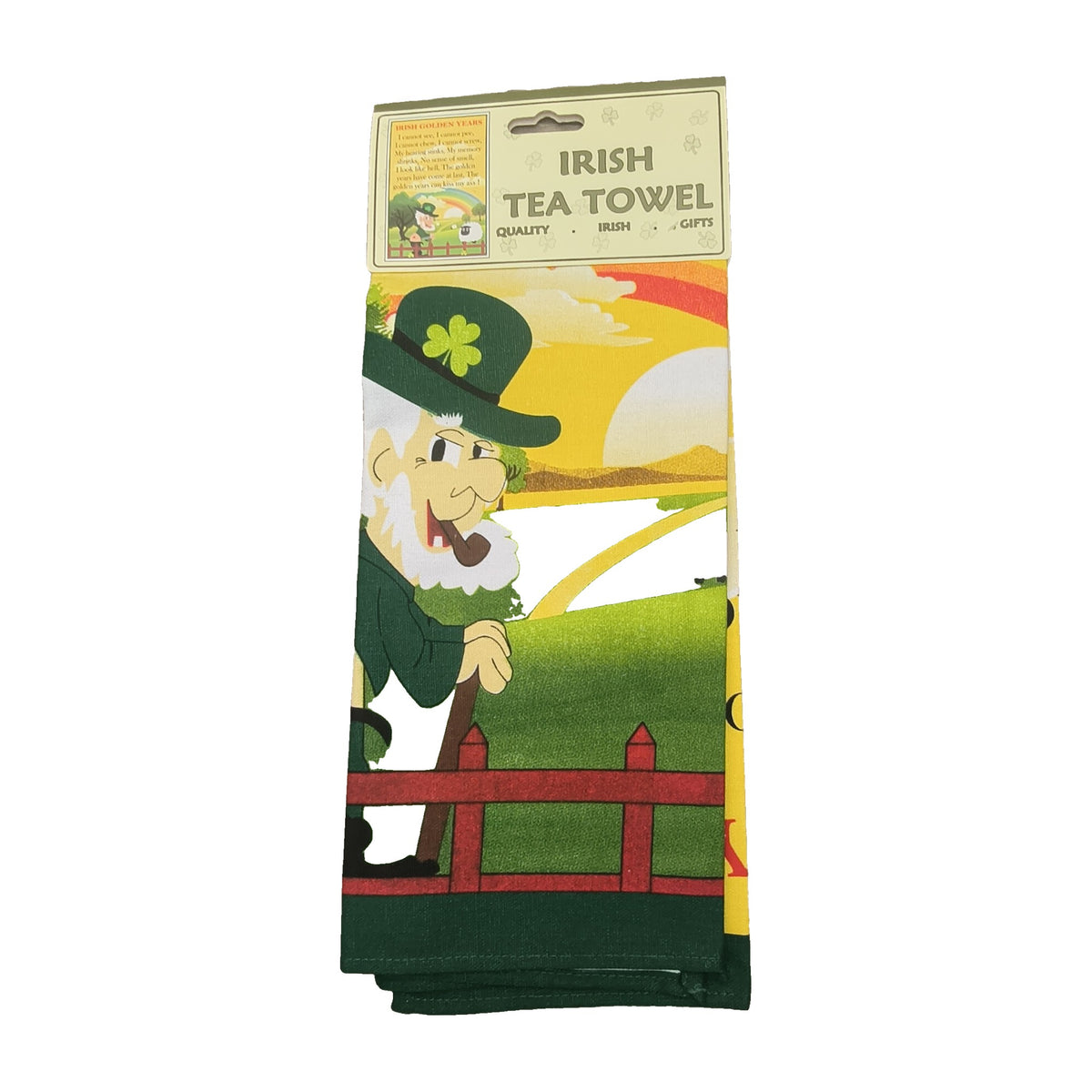 Irish Golden Years tea towel