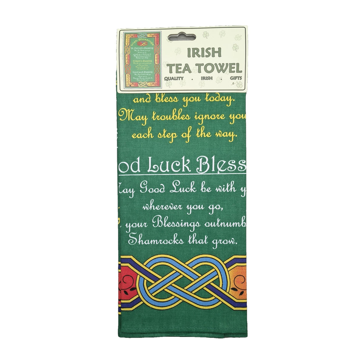 Good Luck Blessing Irish tea towel