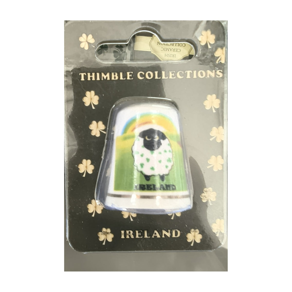 Sheep and rainbow Ireland thimble